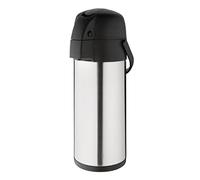Olympia Stainless Steel Lever Action Airpot 438x150mm, 4 LTR | Suitable for keeping hot and cold drinks at temperature, with a shatterproof inner liner that prevents breakages.
