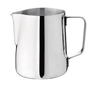 Olympia Stainless Steel Milk Frothing Jug 340 ml/12 oz, Silver, Mirror Finish, Size: 95(H)x70(Dia)mm, Milk Jug for Cappuccinos & Lattes, Non-Drip Spout, Latte Art Milk Jug, J316