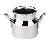 Olympia Stainless Steel Mini Milk Churn Small 60ml/2oz - Highly Polished Finish, Wide lip for Easy Pouring CL203 (Pack of 6)