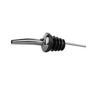 Olympia Stainless Steel Spirit Pourer with Polycork, Medium Gunmetal | Allows a controlled medium pour for accurate shots while the secure polycork ensures a tight, leak-free seal.