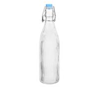Olympia Swing Top Water Bottles Set 500ml (6 Pack) - Clear, Reusable Clip Top Bottle HW794