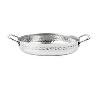 Olympia Table Presentation Hammered Stainless Steel Handled Dish, 180mm