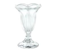Olympia Tall Traditional Sundae Glasses 185ml CC907 - Pack of 6, Cream | Glasswasher-safe construction allows a quick turnaround, with pressed glass strength for long-lasting commercial use.