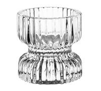 Olympia Tealight/Candle Holder Glass Ridged - 52x52mm (Box 6)