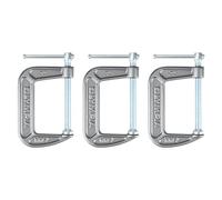 Olympia Tools Heavy Duty Cast Iron C-Clamps with 3-Inch Jaw Opening and 3-Inch Throat, 3 Pack