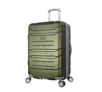 Olympia U.S.A. Denmark 3-Piece Expandable Lightweight Travel Suitcase Hardside Luggage Set with Double Spinner Wheels, Multi Grip, Locking System, Olive, 21-inch Carry-On