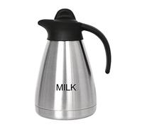 Olympia Screwtop Vacuum Milk Jug Stainless Steel Capacity - 1Ltr / 35oz