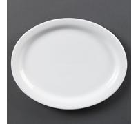 Olympia Whiteware Oval Platters 250mm Porcelain for Better Experience Pack of 6