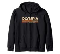 Olympia Washington Vintage 1970's Style Zip Hoodie