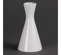Olympia White Ware Porcelain Flower Bud Vases 140mm (Pack of 6) | Oven, microwave, freezer and dishwasher safe with strengthened rolled edges to provide high chip resistance.