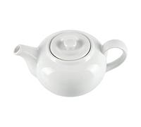 Olympia White Ware Teapots 852Ml 30Oz Porcelain Infuser Innovative Design 4pc