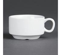 Olympia White Ware Stacking Espresso Cups 85ml, Pack of 12