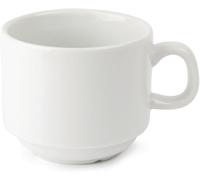 Olympia Whiteware Stacking Tea Cups 7oz 200ml