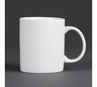 Olympia White Ware Standard Mugs 284Ml 10Oz Porcelain Coffee Tea Cup 12pc
