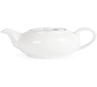 Olympia White Ware Teapots 426Ml 15Oz Porcelain Infuser Innovative Design 4pc