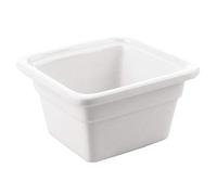 Olympia Whiteware 1/6 Gastronorm Porcelain Dish 100mm, White