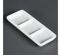 Olympia Whiteware 3 Section Dishes (Pack of 12) - C336