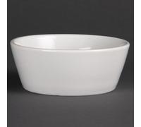 Olympia Whiteware Bowls with Sloping Edge - Dishwasher Safe 120mm Pack of 12