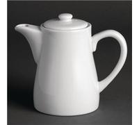 Olympia Whiteware Coffee Pots - Porcelain - Chip Resistant - 310 ml 11 Oz - 4 pc