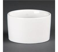 Olympia Whiteware Contemporary Ramekins 90mm Porcelain Dishes Bakeware 12pc