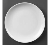 Olympia Whiteware Coupe Plates 280mm (6 Pack) - Dinnerware Set, Oven and Dishwasher Safe CB492