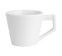 Olympia Whiteware Deco Cups 80ml Porcelain, Dishwasher Safe, Pack, 80 ml | Includes six durable, stackable cups with an elegant deco design, perfect for busy cafes and commercial catering.