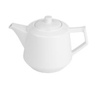 Olympia Whiteware Deco Vitrified Porcelain Teapot 820ml, Pack of 2