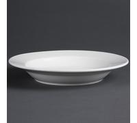 Olympia Whiteware Deep Plates Serving Dish - 270(Ø)mm Pack of 6