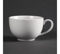 Olympia Whiteware Elegant Cups 230Ml 8Oz Coffee Espresso Milk Jugs 12pc