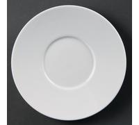 Olympia Whiteware Elegant Saucer White Fits 227ml Fine Cup CD735 148(Ø)mm - x 12