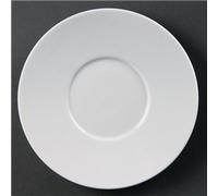 Olympia Whiteware Elegant Saucers 22X148mm Porcelain White Plate Restaurant 12pc