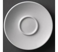 Olympia Whiteware Espresso Saucers 120mm Porcelain White Plate Restaurant 12pc