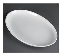 Olympia French Deep Oval Service Plates 365X235mm Porcelain White 2pc