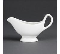 Olympia White Ware Gravy Boats 215Ml 75Oz Porcelain Sauce Dish Roasting 6pc