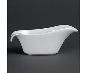 Olympia Whiteware Gravy Boats Gravy Boat Serving Dish Dishware Food Catering Tableware Kitchen Home Restaurant Hotel Pub Cafe 85ml 3oz 85ml. White. Pack quantity: 6.