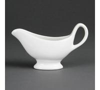 Olympia White Ware Gravy Boats 215Ml 75Oz Porcelain Sauce Dish Roasting 6pc