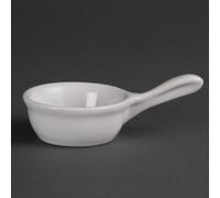 Olympia Whiteware Miniature Pan Shaped Bowls 35ml 1.2oz (Pack of 12) - CE544