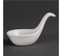 Olympia Whiteware Miniature Spoon Shape Dipping Bowls 57x 57mm