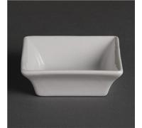 Olympia Whiteware Miniature Square Dishes 75mm (12 pack)