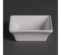 Olympia Whiteware Miniature Square Dishes 75mm (Pack of 12) - Y136