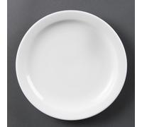 Olympia Whiteware Narrow Rimmed Plates 202mm (Pack of 12) - CB488