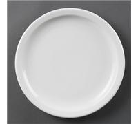 Olympia Whiteware Narrow Rimmed Plates 230mm (12 pack)