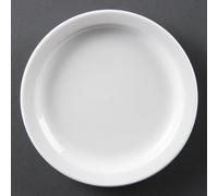 Olympia Whiteware Narrow Rimmed Plates - Microwave Proof - 150mm - Pack of 12
