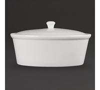 Olympia Whiteware Oval Casserole Dish 22L 262X188X155mm Cocotte Creuset