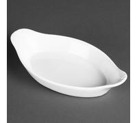 Olympia Whiteware Oval Eared Dishes 204mm (Pack of 6) - W441
