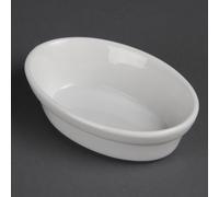 Olympia Whiteware Oval Pie Bowls 145mm (Pack of 6) - DK806