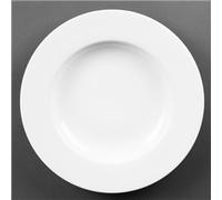 Olympia White Ware Pasta Service Plates 310mm Porcelain Innovative Design 4pc