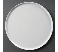 Olympia Whiteware Pizza Service Plates 330mm Porcelain Innovative Design 4pc