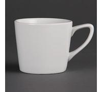 Olympia Low Cups 200 ml (7 oz) Porcelain White Coffee & Espresso Milk Jugs 12pc