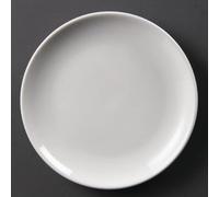 Olympia Whiteware Porcelain Coupe Dessert Plates 200mm, Pack of 12